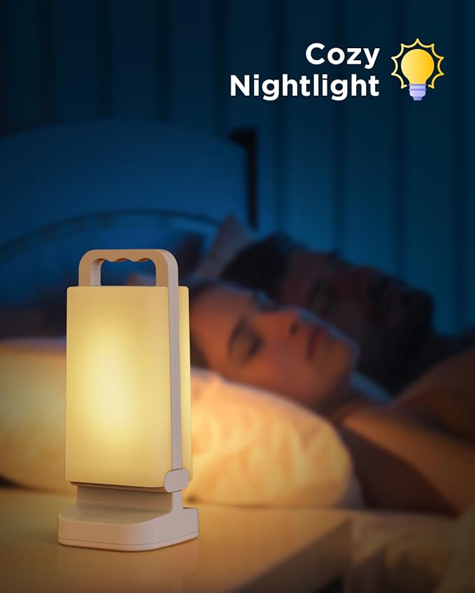 Solar Camping Lantern 6000mAh, USB Rechargeable Camping Light & Power Supply, Dimmable LED Night