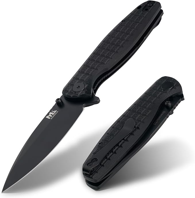Folding Knife – 3.5-inch D2 Steel Folding Pocket Knife G10 Handle One-Handed Opening and Closing