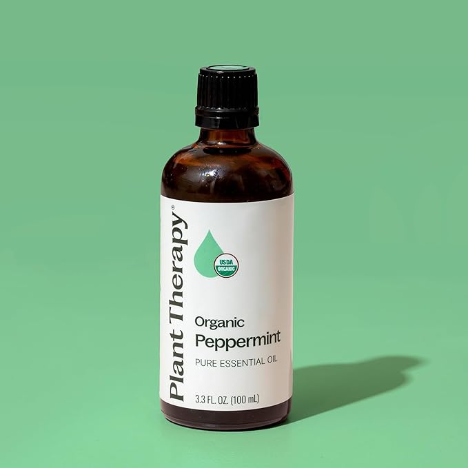 Plant Therapy Organic Peppermint Essential Oil 100% Pure, USDA Certified Organic, Undiluted