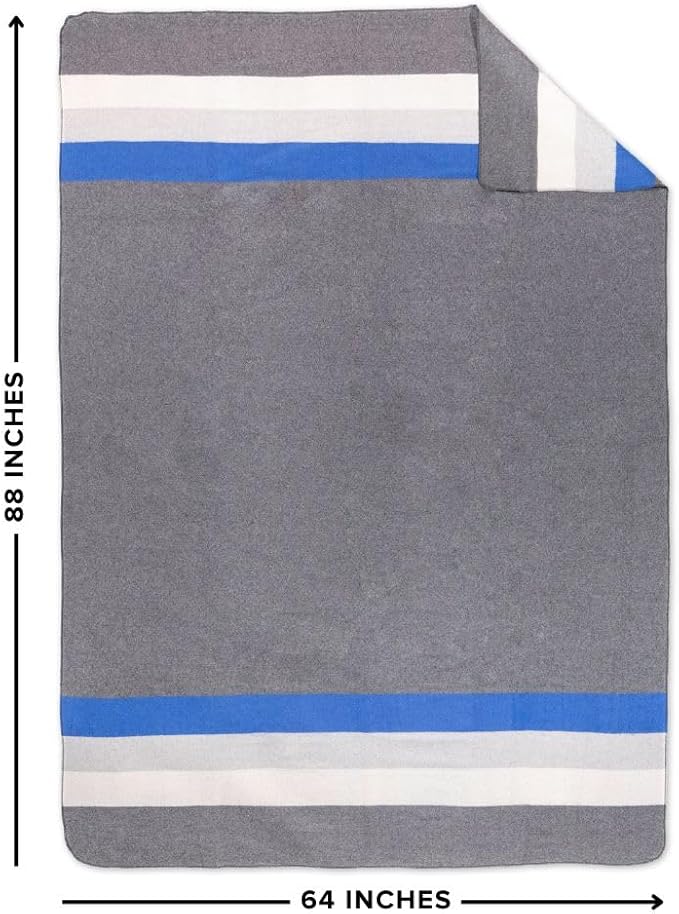Arcturus Rainier Wool Blanket - 4.5lbs Warm, Heavy, Washable, Large | Great for Camping, Outdoors