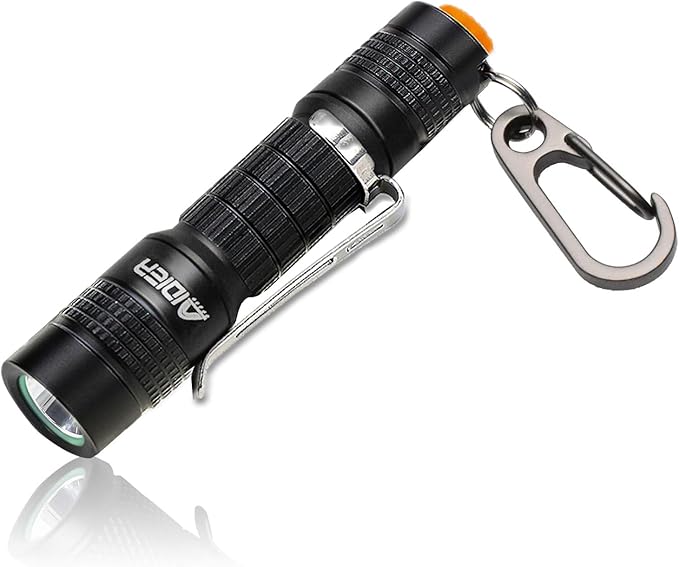 Ultra Bright Compact EDC Keychain LED Flashlight 180lm Pocket Flashlight with Battery IPX7