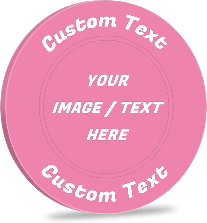 100 Custom Plastic Chips,Personalized Your Own Photo/Text/Logo on a Chip Double Sided Printing,Good