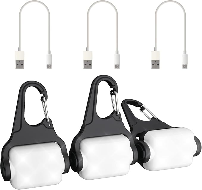 USB Rechargeable Clip-on Dog Collar Light - 3 Modes, IP65 Waterproof, Night Walking, Running