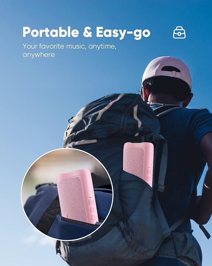 Bluetooth Speaker with HD Sound, Portable Wireless, IPX5 Waterproof, Up to 20H Playtime, TWS
