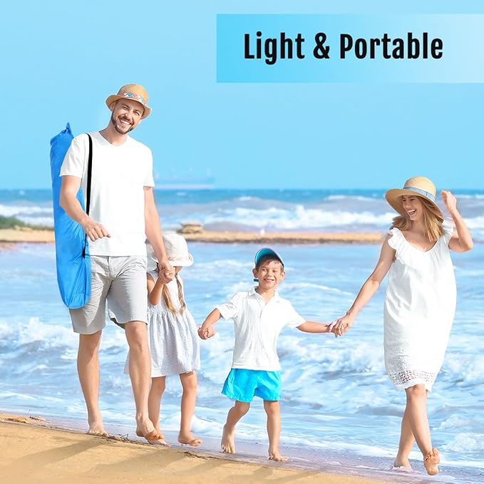 WhiteFang Deluxe Pop Up Beach Tent Sun Shade Shelter for 3-4/5-6 Person, UV Protection, Extendable