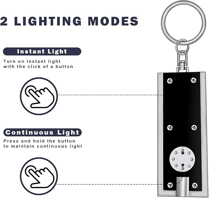Mini LED Keychain Flashlight, Tiny Ultra Bright White Light Pocket Key Ring LED Flashlights for