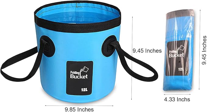 BANCHELLE Collapsible Bucket Water Container Portable Folding Camp Wash Basin for Outdoor Traveling
