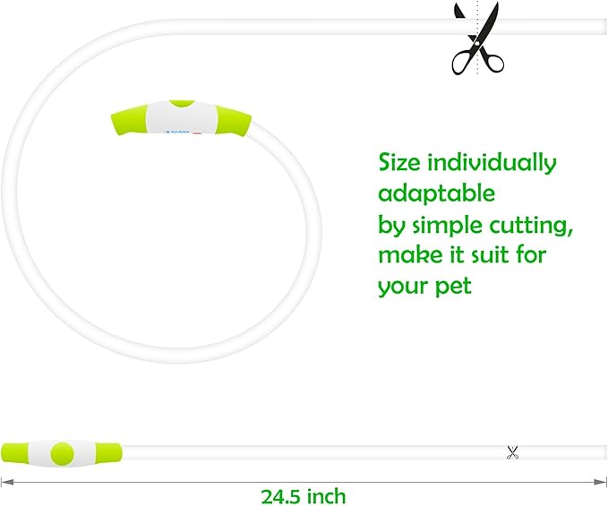 Led Dog Collar, BSEEN USB Rechargeable Flash Dog Necklace Light, Pet Safety Collar Makes Your