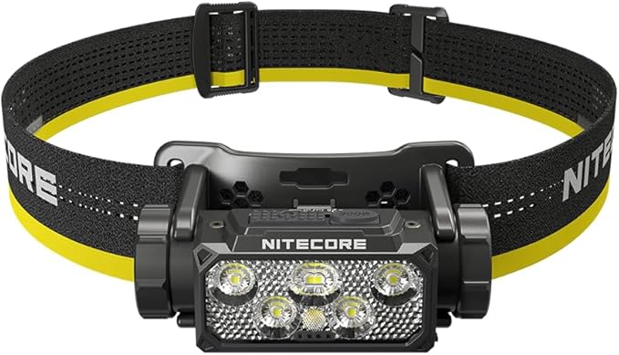 Nitecore HC65 UHE 2000 Lumen Heavy Duty Metal Headlamp, USB-C Rechargeable with White, Red, and