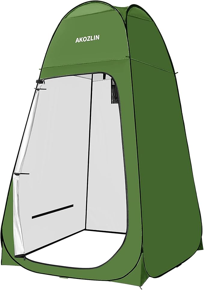 AKOZLIN Portable Pop Up Shower Tent Instant Privacy Dressing Changing Tent Outdoor Shower Room Camp