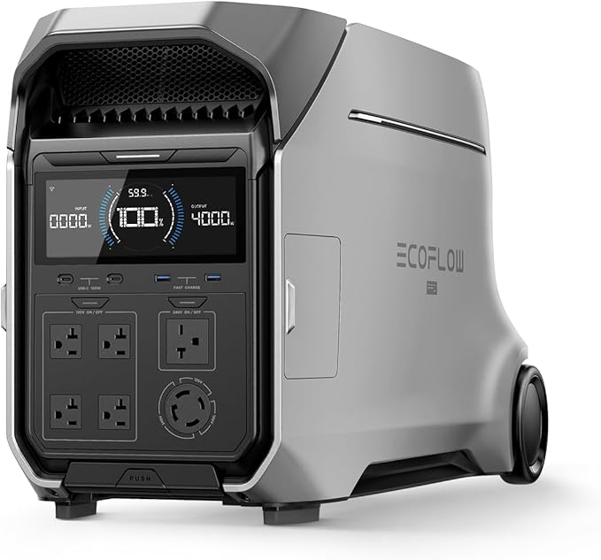 EF ECOFLOW DELTA Pro 3 Portable Power Station, 4096Wh LFP Battery, Expandable to 48kWh, 120/240V