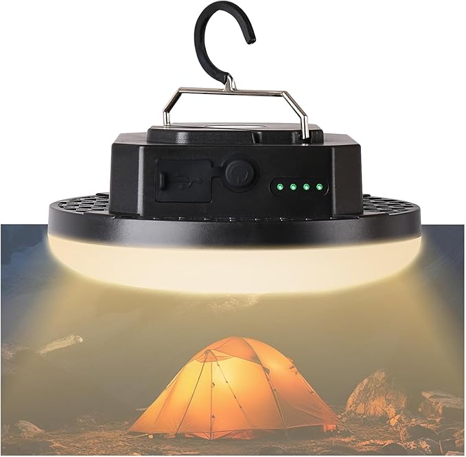 Camping Lantern 10500mAh Rechargeable Battery, 32W Ultra Bright LED Hanging Light with 3 Modes
