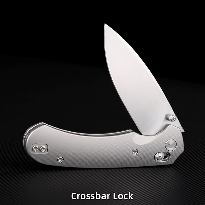 Folding Pocket Knife,3.31” M390 Blade,Erogonomic Titanium Handle,Hunting Survival Knife,EDC Knife