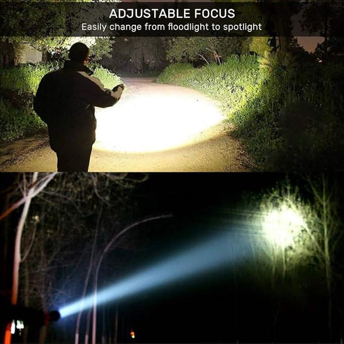 iToncs Rechargeable Flashlight, Pocket-Sized Torch with Super Bright High Lumens LED, Water