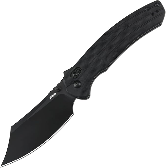 ARTISANCUTLERY Simoon Folding Knife, 3.47" AR-RPM9 Steel Blade G10 Handle Pocket Knife with Recoil