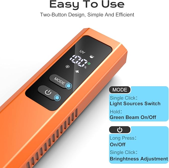EDC Flashlight 4 in 1 Pocket Magnetic Slim Flat Flashlight High Lumens Work Light with Green Beam &