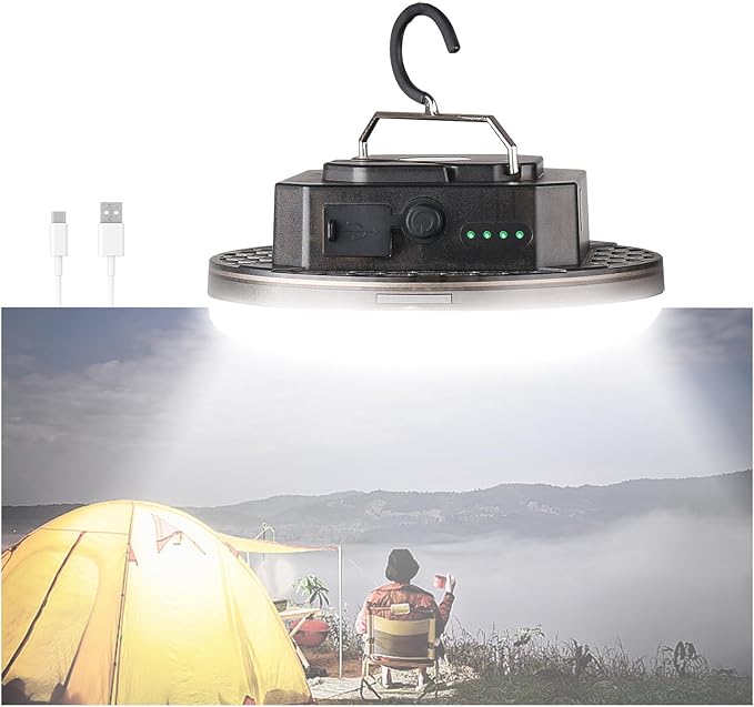 12000mAh (45W) Camping Hanging Tent Light Emergency Power Outage Lantern Home Use 4000LM 3 Modes