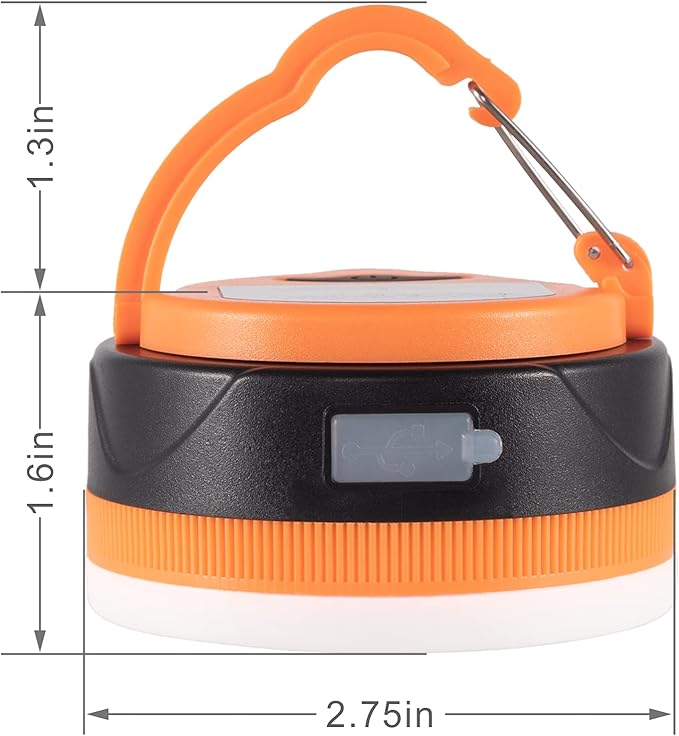 LIT-PaTH Rechargeable LED Camping Lighting Fixture Camping Lantern with Magnet Base, 1800 mAh
