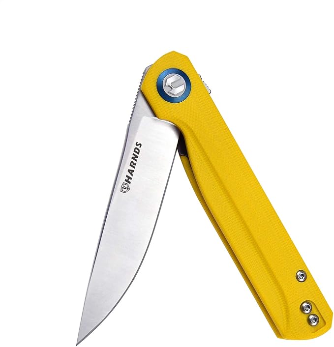 Wind Pocket Knife Flipper Sandvik Steel G10 Handle Folding Knife Ball Bearing with 2-Position Clip