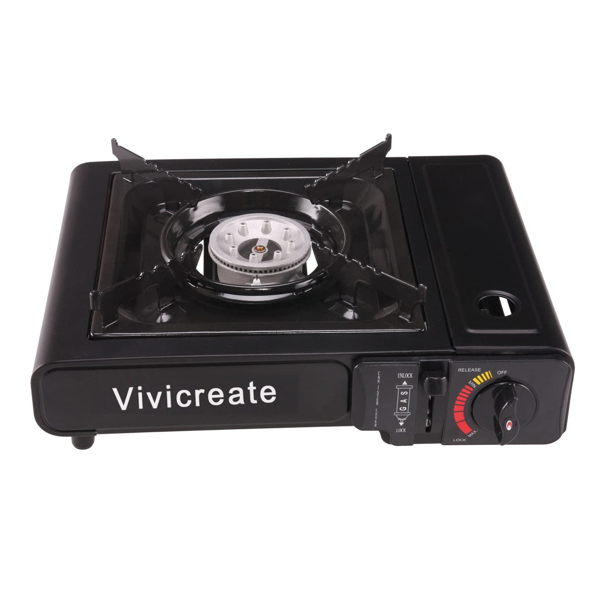 Vivicreate Portable Butane Stove 8500 BTU, Butane Stove with Auto Ignition for Camping, Lightweight