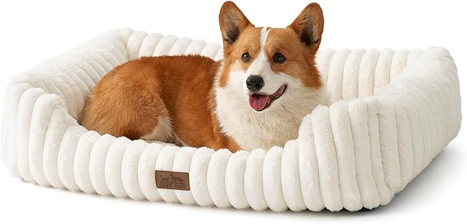 Orthopedic Dog Bed for Medium Dogs & Large Dogs - Washable Rectangle Pet Bed with Anti-Slip Bottom