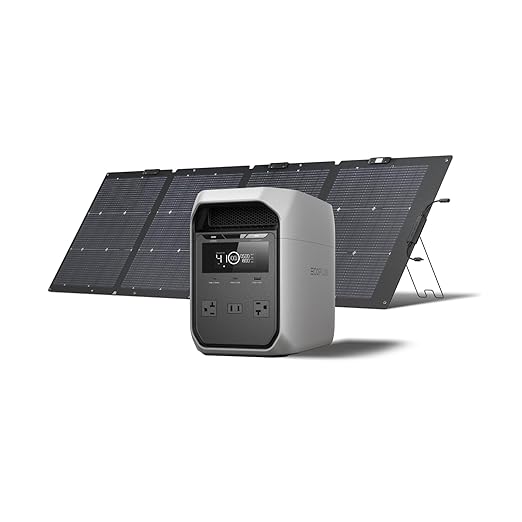 EF ECOFLOW Solar Generator DELTA 3 Classic with 220W Solar Panel, 1024Wh LiFePO4 Battery Portable