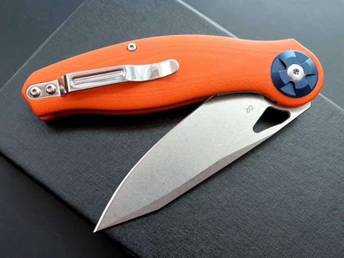 Eafengrow EF76 Ball Bearing Folding Knife for Camping EDC Pocket Knife with G10 Handle & D2