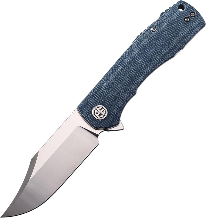 Petrified fish PFP03 Victor,3.58" K110 Satin Blade,140g Micarta Handel Flipper Liner lock Folding