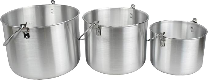 AceCamp Nested Pot Aluminum Lightweight Cooking Pot Set Outdoor Large Stock with lid and folding