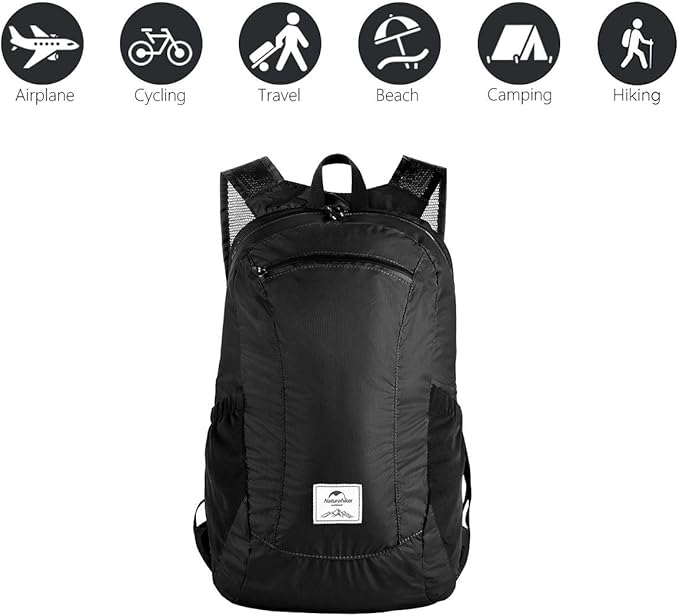 Naturehike 18L Lightweight Hiking Backpack, Waterproof Camping Packable Backpack Ultralight for