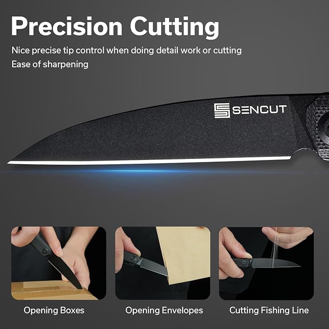 SENCUT Small Pocket Knife for Men, Front Flipper knife for EDC, Jubil Folding Knives with 2.95