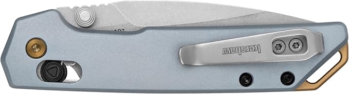 Kershaw Mini Iridium Folding Pocket Knife, 3 inch D2 Steel Blade, DuraLock, Aluminum Handle