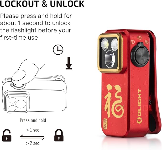OLIGHT Oclip Pro EDC Flashlight Clip-on Light, Rechargeable 500 Lumens with Three Lighting