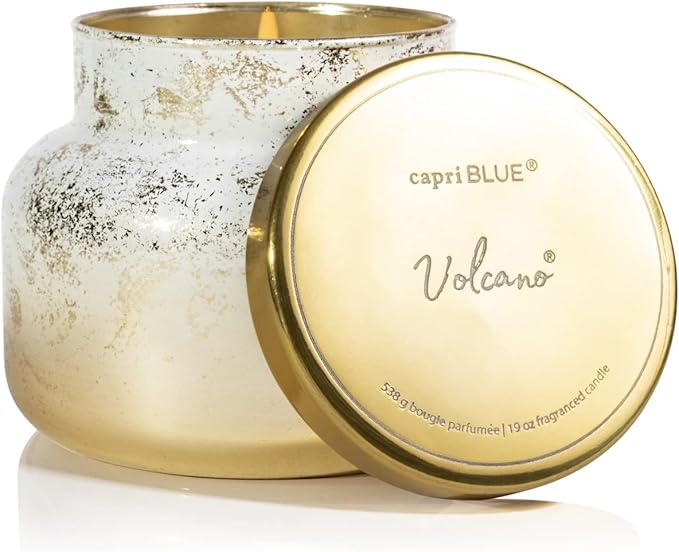 Capri Blue Glimmer Jar Candles - Luxury Holiday Scented Candles for Home - Long Lasting Soy Wax