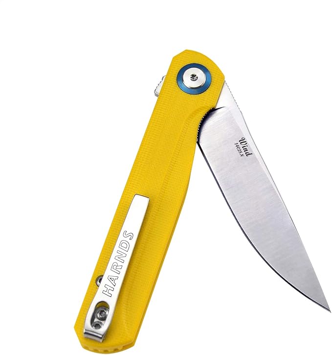Wind Pocket Knife Flipper Sandvik Steel G10 Handle Folding Knife Ball Bearing with 2-Position Clip