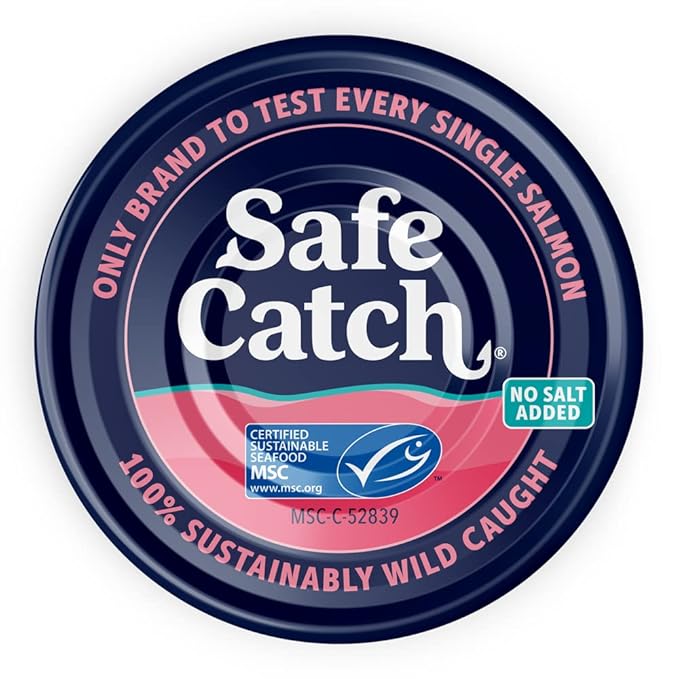 Safe Catch Wild Pacific Pink Salmon Canned Wild-Caught No Salt Added Skinless Boneless Salmon Fish