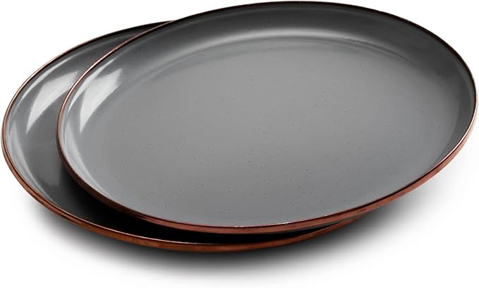 Barebones 8 Inch Salad Plate - Set of 2 Salad Plates - Enamelware Plates - Durable Kitchen or