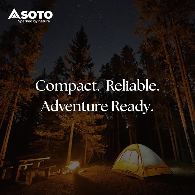 SOTO Amicus Stove with or without Igniter Camping Stove - Superior Under Windy Conditions, Shock