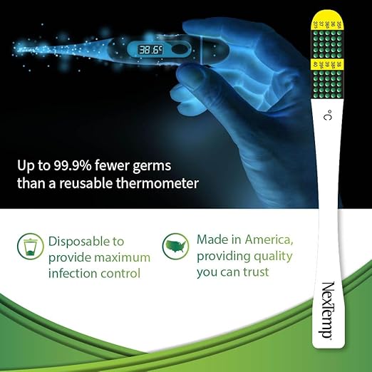 Ultra Single-Use Thermometers: Individually Wrapped 100-pack, Provides Superior Accuracy and