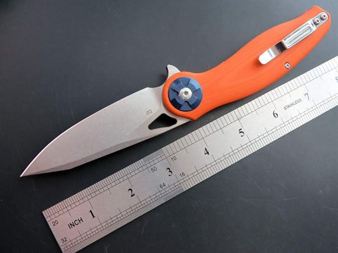 Eafengrow EF76 Ball Bearing Folding Knife for Camping EDC Pocket Knife with G10 Handle & D2