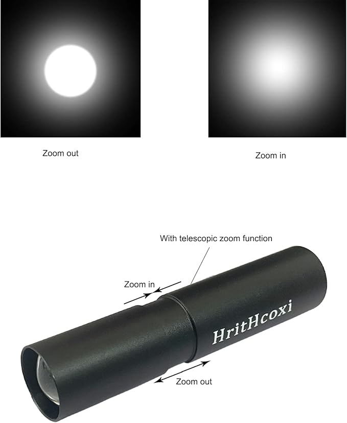 Rechargeable Mini LED Flashlights, 6pcs High Brightness Flash Light with Lithium Battery 3 Mode XPE