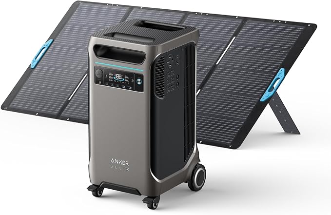 Anker SOLIX F3800 Portable Power Station with 400W Solar Panel, 3840Wh LiFePO4 Battery, 6000W AC