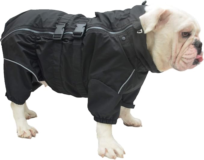 Dogs Waterproof Jacket, Lightweight Waterproof Jacket Reflective Safety Dog Raincoat Windproof
