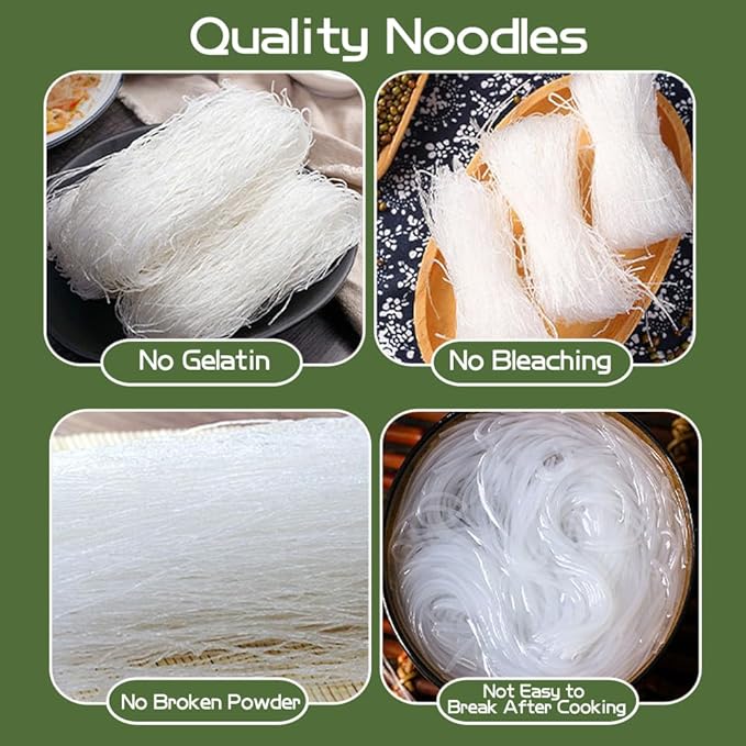 21.16oz Glass Noodles Stir fried dishes，cold mixed hot pot-Authentic Longkou Glass Noodles for