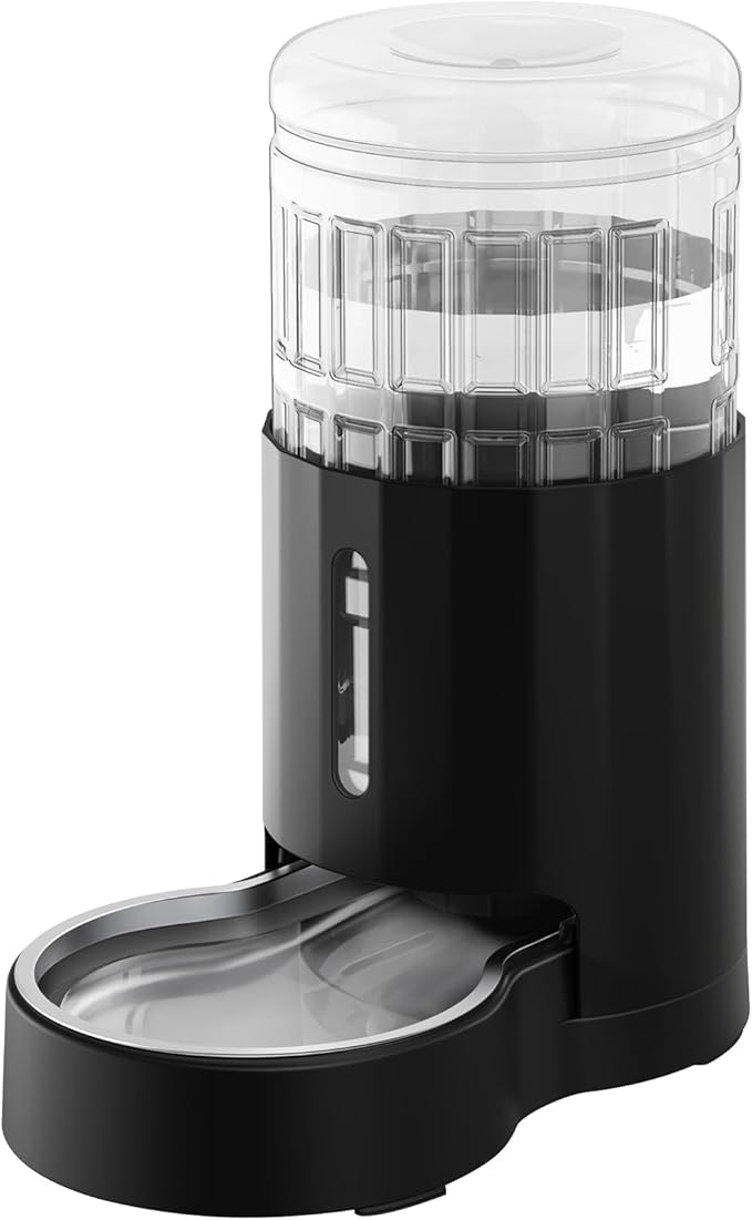 CZPET Automatic 4L/1Gal/135Oz Cat Water Dispenser with Stainless Steel Bowl, Gravity Waterer for