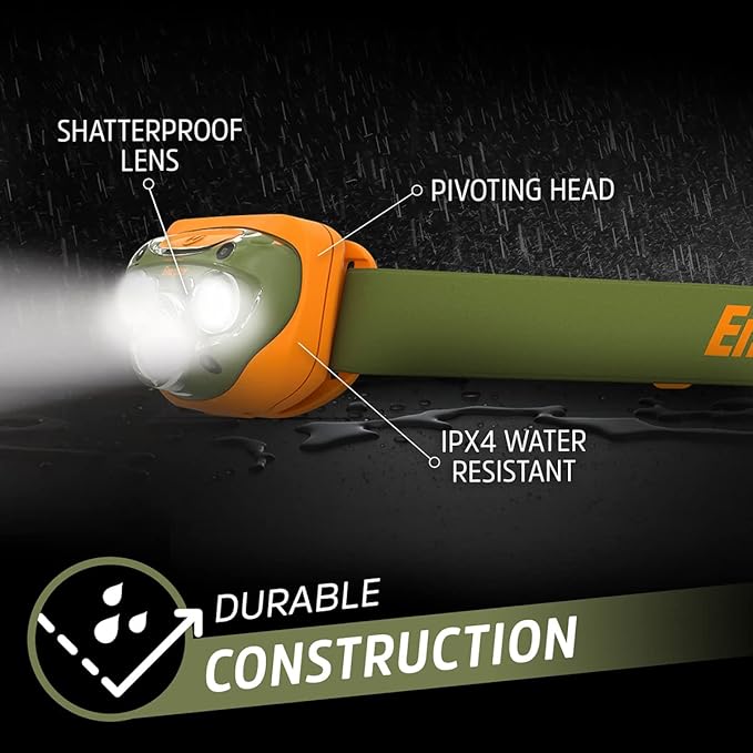 Energizer LED Headlamp PRO (2-Pack), IPX4 Water Resistant Headlamps, High-Performance Head Light