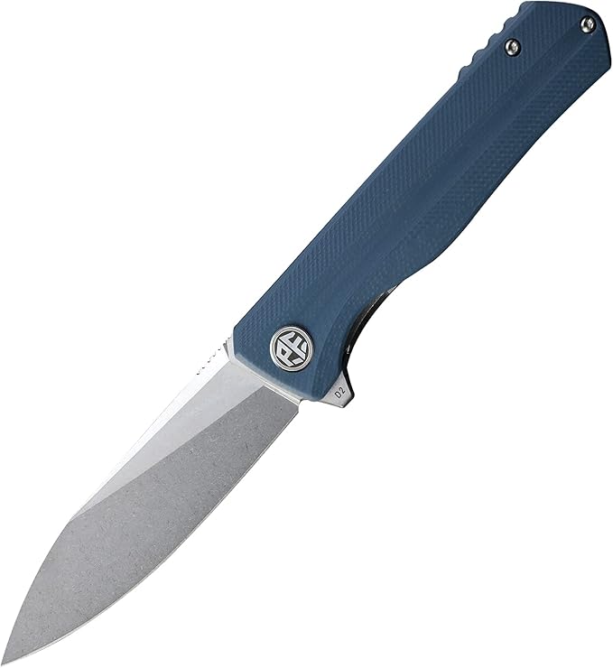 Petrified fish G10 handle D2 steel blade 2CR13 liner ball bearing flipper folding knife camping