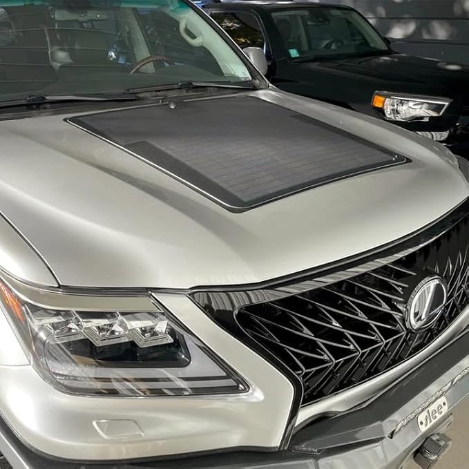 Lensun 100W 12V Hood Flexible Solar Panel for Lexus GX460 GX470 GX570 LX470 LX570 - Off Grid Solar