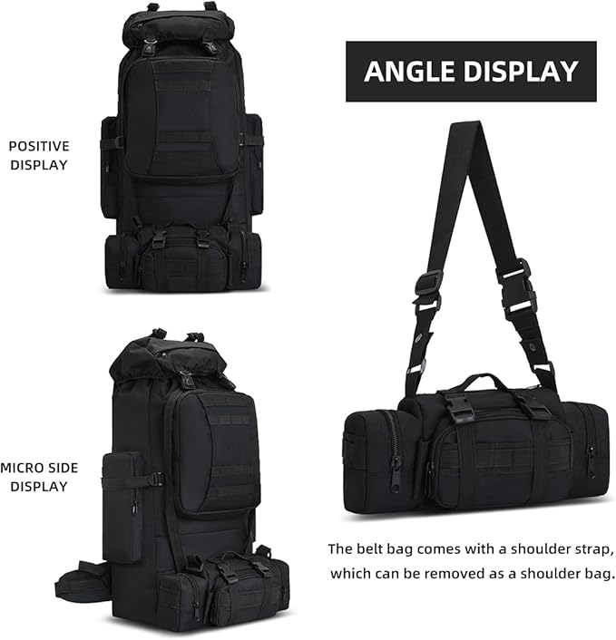 100L Camping Hiking Backpack,Molle military Tactical rucksack backpack,Waterproof Lightweight