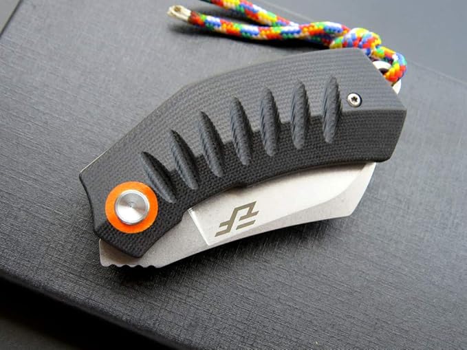 Eafengrow EF85 Folding Knife with Clip Stone Wash D2 Steel Blade G10 Handle Pocket Knife Ball